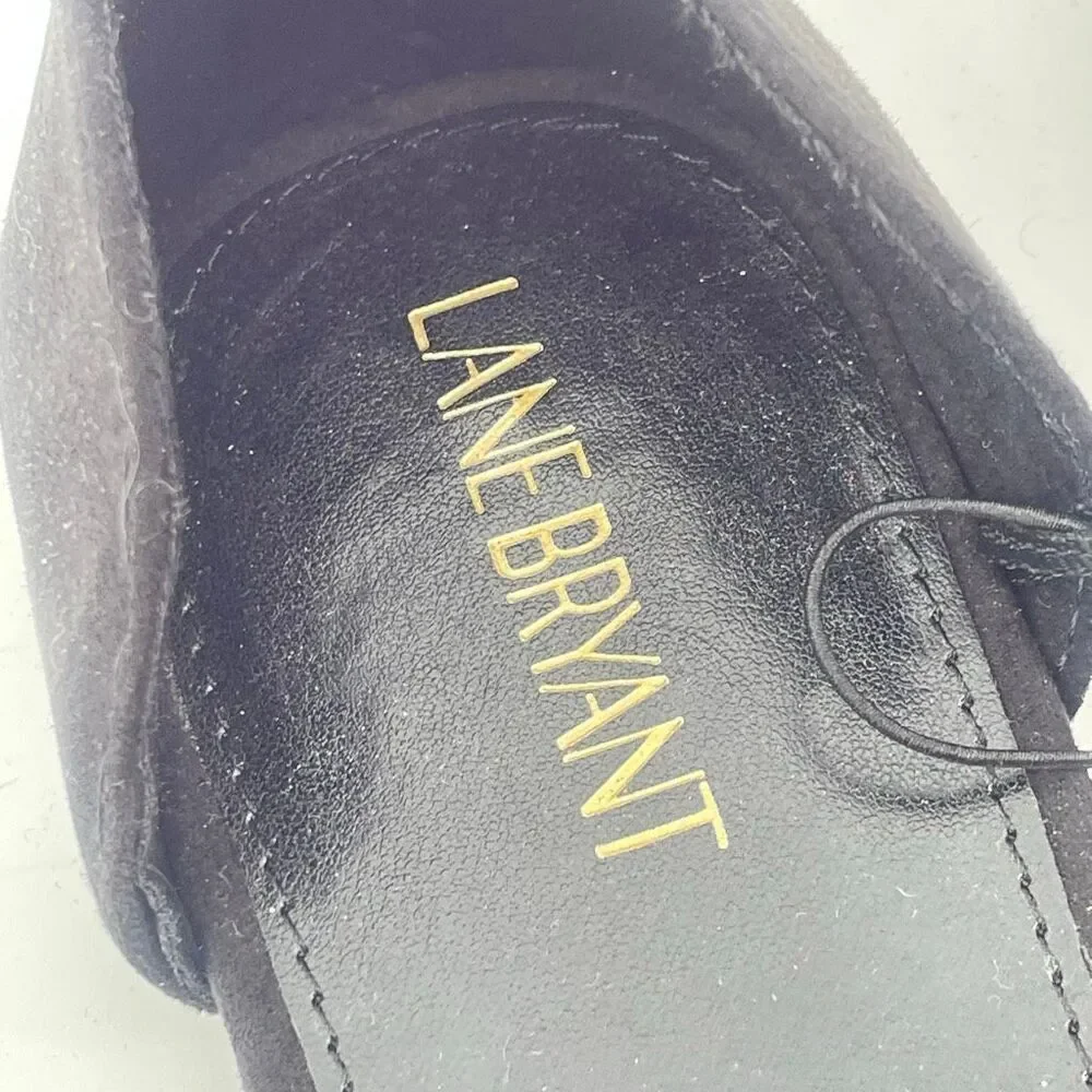 Lane Bryant Metallic D’Orsay Flats Pointed Toe Gold Black NWT Size 10
